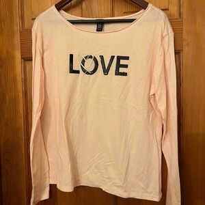Victoria’s Secret Love Embroidered Top Size L